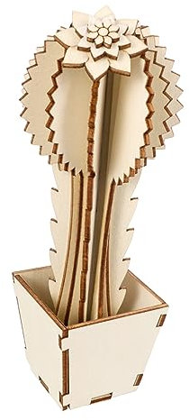 AKOOSY 1satz Künstlicher Holz-kaktus Deko Tischornament Für Wohn Und Büroszenen Stabiler Sockel Elegantes Design Zur Dekoration Von Tisch Und Garten