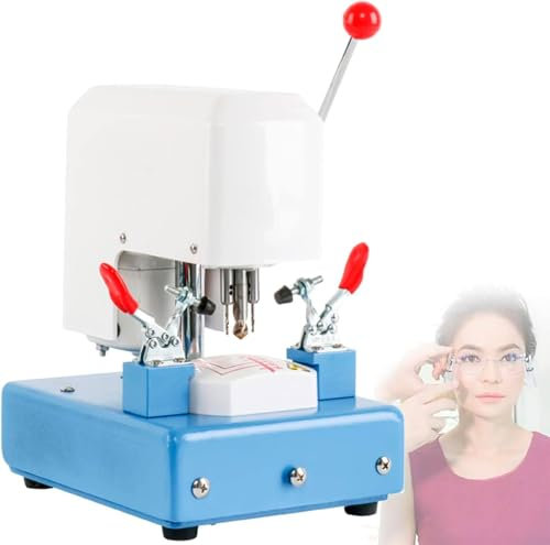 FJYAWEN Optische Linsen-Rillmaschine, Automatische Rillmaschine Für Optische Brillengläser Mit Vorrichtungsklemmvorrichtung, Vor Und Zurück Verstellbar, Für Brillengeschäfte