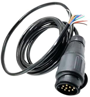 HAWILLOSCH 3m Cable Adaptador Enchufe Pines Redondo Estándar Europeo Conector Eléctrico para Coche Camión y Remolque