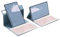 TSATAULE Keyboard Case for Honor Pad 9 12.1 Inch-360° Rotatable-7 Color Backlit, Detachable Bluetooth Keyboard,Blue