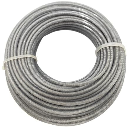 Trimmerfaden 2,0/2,4/2,7/3,0 mm Trimmer-Stahl-Nylon-Drahtseil, Schnur, Rasentrimmer, Freischneider, lange, runde Rolle, Gras-Ersatzdraht, ca. 15 m(2.0mm X 15m)