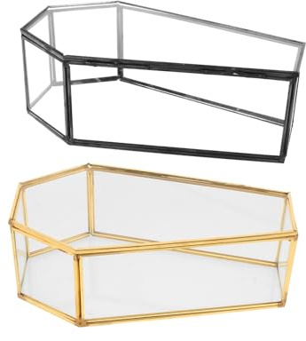 Cabilock 2 Glas Särge Glasboxen Zur Ausstellung Glas Vampir Andenken Ausstellungsorganisator Vampir Sarg Durchsichtige Sarg Leckerli Boxen Ausstellungshalter Kleiner