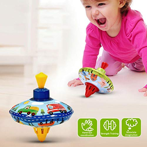 Dpofirs Eisen-Kreisel-Spielzeug, Lernspielzeug aus Metall für, Sicheres Design für Auto und Bauernhof für (Bauernhof)