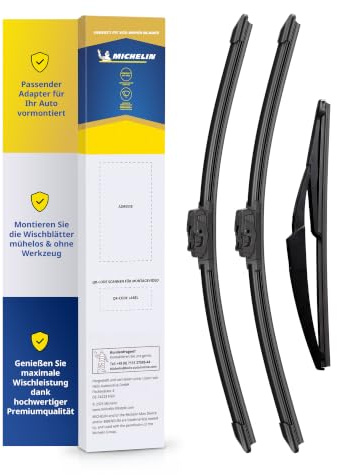 MICHELIN Perfect Fit 254H Scheibenwischer Set 600/550mm + 400mm | Kompatibel mit: Opel Meriva [03.03-03.10], Zafira (A) [03.99-07.05]