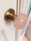 Chattels Beautiful Pair of Large Contemporary/Retro Round Pink Smooth Bubble Glass Antique Bronze Brass Mortice Door Knobs/Handles BDK-P-AB
