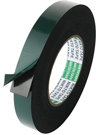 GTIWUNG Nastro Biadesivo di Schiuma Spugna, Nastro in Schiuma PE Impermeabile, Nastro di Riparazione con Adesione Extra Forte, Nero, 10m × 20mm