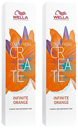 2 er Pack Wella Color Fresh Create direktziehende Tönung Infinite Orange 60 ml