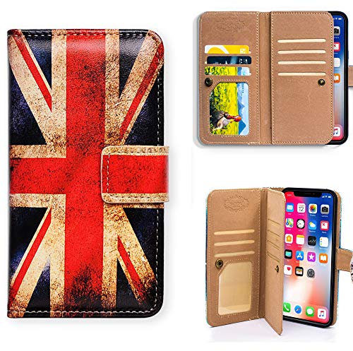 Bcov iPhone 11 Pro Max Case, Retro Union Jack Flag Multifunction Wallet Leather Cover Case For iPhone 11 Pro Max