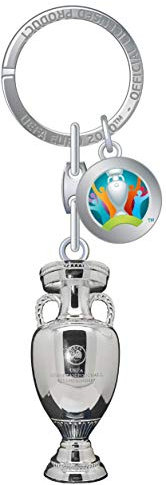 UEFA EURO 2020 Keyring Trophy (45mm), Unisex-Adult, Grey, 45mm
