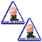 Biomar Labs® 2 Stück Vinyl Baby on Board Boss Bord Kind Sicherheit Aufkleber Auto-Aufkleber Stickers Auto Moto Motorrad Fahrrad Helm Fenster Tuning B 165