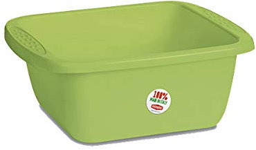 Stefanplast - Bacinilla Rectangular de 10 litros, Color Verde Primavera, Verde, 10 l