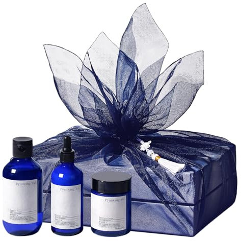 [PKY] Pyunkang Yul Basis Hautpflege Geschenkset, Hochkonzentrierter Essence Toner, Feuchtigkeitsspendendes Serum und Gesichtspflege mit Reichhaltiger Nährung (3-teiliges Set)