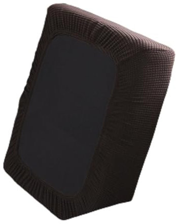 SYLC Sofa Sitzkissenbezug Stretch Sitzkissenschutz Elastischer Kissenbezüge, Husse Überzug Bezug Für Sofa Sitzkissen, rutschfest Stoff Tartan (Dunkelbraun,Chaiselongue)
