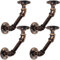 TANiCE Set Tubi di Ferro Mensola 17cm x 17 cm x 7cm 4PZ Staffe Supporti Mensola Scaffale per Libri con Stile Industriale Steampunk Staffe con Flange per Tubi per Mensole Galleggianti Appese - Bronzato