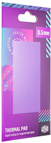 Cooler Master Thermal Pad 0.5 mm High Performance Thermal Pad, Conductivity W/m.k= 13.3m, Nano Elements Rapid Cooling, Double-Sided Adhesive for Electronics and Devices (TPX-NOPP-9005-R1)