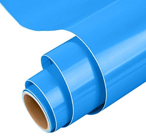 IModeur Blue Permanent Vinyl for Cricut, 12 x 5 Ft Permanent Vinyl Roll for Cricut, Silhouette & Cameo, Vinyl for Mug, Cup, Window & Home Decal, and other DIY projects
