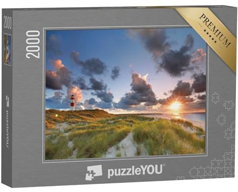puzzleYOU: Puzzle 2000 Teile „Leuchtturm List auf der Nordseeinsel Sylt, Deutschland“ – aus der Puzzle-Kollektion Sylt