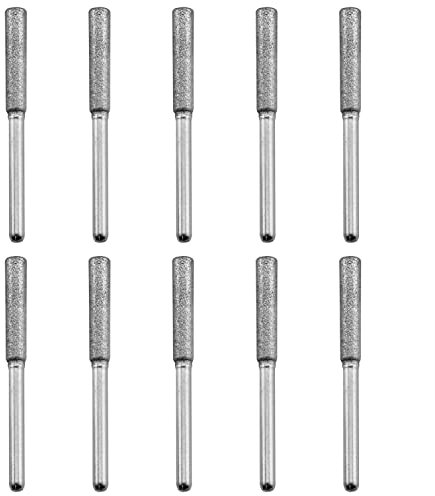 Chainsaw Sharpener Stone CHENJIN 10PCS 5/32 Inch (4 mm) Grinding Stone File with Storage Box Polishing Grinding Tool