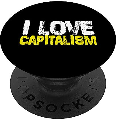 I Love Capitalism – Distressed Schriftdesign PopSockets mit austauschbarem PopGrip