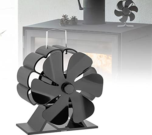 DYK&NX Stromloser Ventilator für Kamin Holzöfen Öfen, Ofenventilator mit 6 Flügeln für Log Brenner Kamin Kaminöfen Pelletofen Holzofen