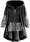 Donna Felpa con Cappuccio Gatto Maglioncino Peloso Felpone Pile Colorblock Hoodie Pullover Casual Manica Lunga Moda Maglione Oversize Invernale Sweatshirt