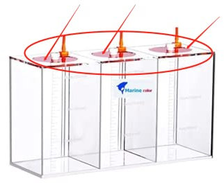 Pièce de rechange pour pompe doseuse - Couvercle de conteneur de liquide - Couleur orange - 7 cm de diamètre (paquet de 3)