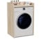CDF COMO - Bathroom Storage Cabinet for Washing Machine - Freestanding Bathroom Unit with Shelf - Space-Saving Laundry Room Organizer - 64 x 50 x 97.5 cm