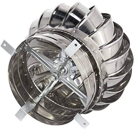 Duchunsheng Cappello Eolico per Camini Aspiratore Comignolo Girevole, Forte E Robusto, Cappa Rotante per Ciminiera Fumaiolo Camino in Acciaio Inox, per Fabbriche Fattorie Laboratori Cucine Tetti Casa