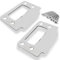 2-1/4 by 1-3/4 Door Latch Restorer Strike Plate for Doors, 2 PCS Universal Door Lock Hardware with Foul 1 Long Screws (Satin Nickel)