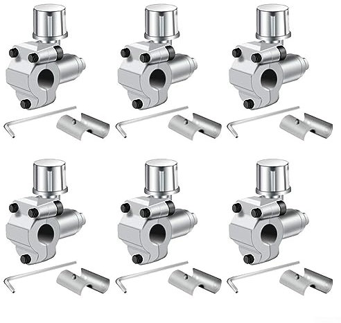 RANRAO Ventil-Set, 6 Stück, BPV31 Piercing-Ventil, Metall, Silber, 1/4 Zoll, 5/16 Zoll, 3/8 Zoll, HVAC-Kühlung