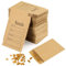 FRIUSATE 200 Pcs Seed Envelopes - Self-Adhesive Packets, 6 * 8cm Brown Kraft Paper Envelopes with Types Name Template for Money, Seeds, Notes, Beads