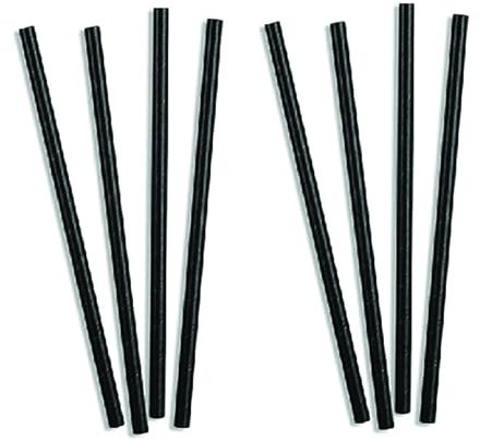 PARENCE - Lot de 25 Pailles en Carton Noir - Élégance et Respect de l'Environnement - Recyclable - 14 CM