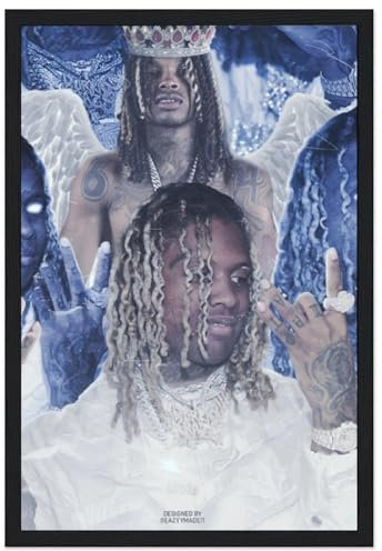 Azizat Lil Durk X King Von Moive Poster, Wandkunst, Dekor, Druck, Bild, Gemälde für Wohnzimmer, Schlafzimmer, Dekoration, 20 x 30 cm, Stil