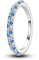 NARMO 925 Sterling Silber Ringe für Frauen Blau Cubic Zirkonia Ring Stapelbare Ring Größe 52mm