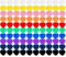 PYJLBX Magnete für Magnettafel - 100 Stück in 10 Farben, Stark, Bunt, Mini, Klein - für Kühlschrank, Whiteboard, Pinnwand