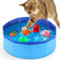 Yiokii Piscina para gatos con juguetes interactivos, juguetes interactivos para gatos de interior, juguete de agua para gatos aburridos de interior, piscina portátil para gatos para jugar solos