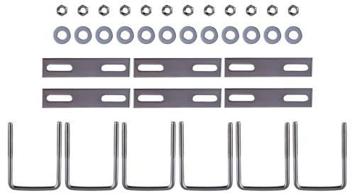 TIOMIOSEA Bügelschraube Quadratische U Bolzen U-Schrauben Schellen M8*70 * 100 mm 6 Stück, Kohlenstoffstahl mit Rahmenplatte und Unterlegscheiben für Abschleppen von Autos Schiffen Reparatur