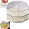 JJKTO Obstschale Mit Fliegenschutz Deckel，Food Covers Clear Stackable Lid Splatter Guard with Tray Bowl Covers，Storage with for Fruit，Divided Fruit Bowl, Splash Lid Fly Guard Vegetables Soup Serving