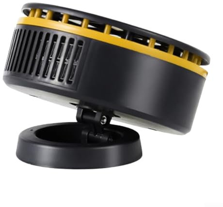 Ventilateur de chauffage de voiture 12 V 150 W, chauffage de refroidissement 2 en 1, chauffage portable, chauffage réglable, fonctionnement silencieux (noir et jaune)