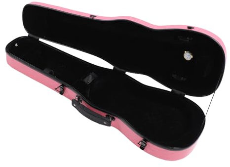 Hartschalenkoffer für 4/4-Violinen in Voller Größe, Leichter Violinenkoffer aus Kohlefaser mit Integriertem Hygrometer und Verstellbaren Schultergurten, Dreieckskoffer für Violine