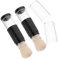 Beaupretty Ensemble de Pinceaux de Maquillage 2 Pièces Pinceau pour Fond de Teint Pinceau pour Blush Dense Applicateur Rechargeable Portable