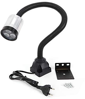 Drehmaschine Led Licht mit Magnetfuß - Flexibles Licht Maschinenlampe 6W 110V-220V Arbeitslicht mit Magnetisches Wasserdicht Schwanenhals Arm für CNC Werkbank Handwerk Nähmaschine