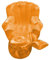WFXXZL Transparente aufblasbare Couch Sofa Erwachsene, aufblasbarer Stuhl 41''x41''x28'' Clear Couch, Outdoor & Indoor Blow Up Couch for Schlafzimmer, Balkon, Pool, Rasen, Reisen(Orange)