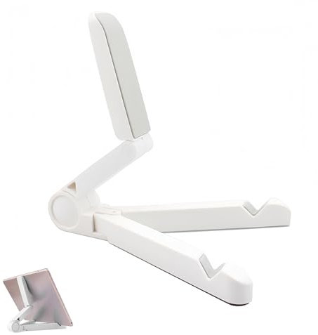 Dacatoow Tablet Stands, Adjustable Stand for iPad Stand for Desk, Portable Tablet Holder for iPad, Kindle Tablets, Desktop Mobile Phone Stand (White)