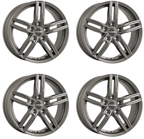 4x Carmani Felgen 14 Paul 6.5x16 ET50 5x114.3 hyper gun kompatibel mit Kia Carens Ceed Niro Optima Soul Sportage Venga