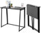 MEUBLE COSY Folding Desk Foldable Study Writing Computer Table for Home Office Small Spaces Workstation Laptop PC, Black, 80x40x74cm