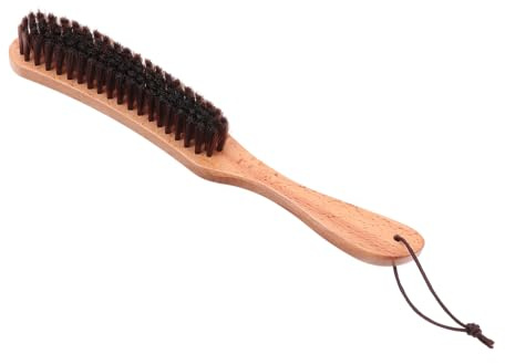COLLBATH Bartpflegebürste Praktische und Einfache Reinigung mit Holzgriff und Nylonborsten Handlich und Stilvoll für Männer zur Bart und Schnurrbartpflege