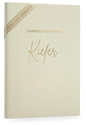 DeinWeddingshop Stammbuch Hochzeit personalisiert aus echtem Leinen handgefertigt inkl. vorgedruckten Innenseiten - A4 oder Klassisches 16x21cm