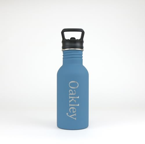cribstar Personalised Engraved Stainless Steel Water Bottle | 500ml | Lightweight (Ocean Blue)