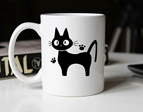 Tasse Jiji le chat Kikiâs Delivery Service Mug Studio Ghibli Mug Chat Love Mug Mug Chat Mug Mug 11 oz Cadeau Halloween 2021